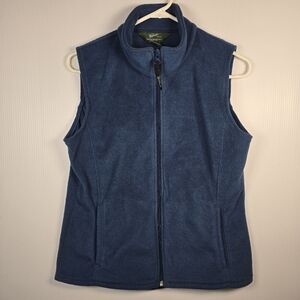 Woolrich Women's Navy Full Zip Sleeveless Fleece Vest  Size M